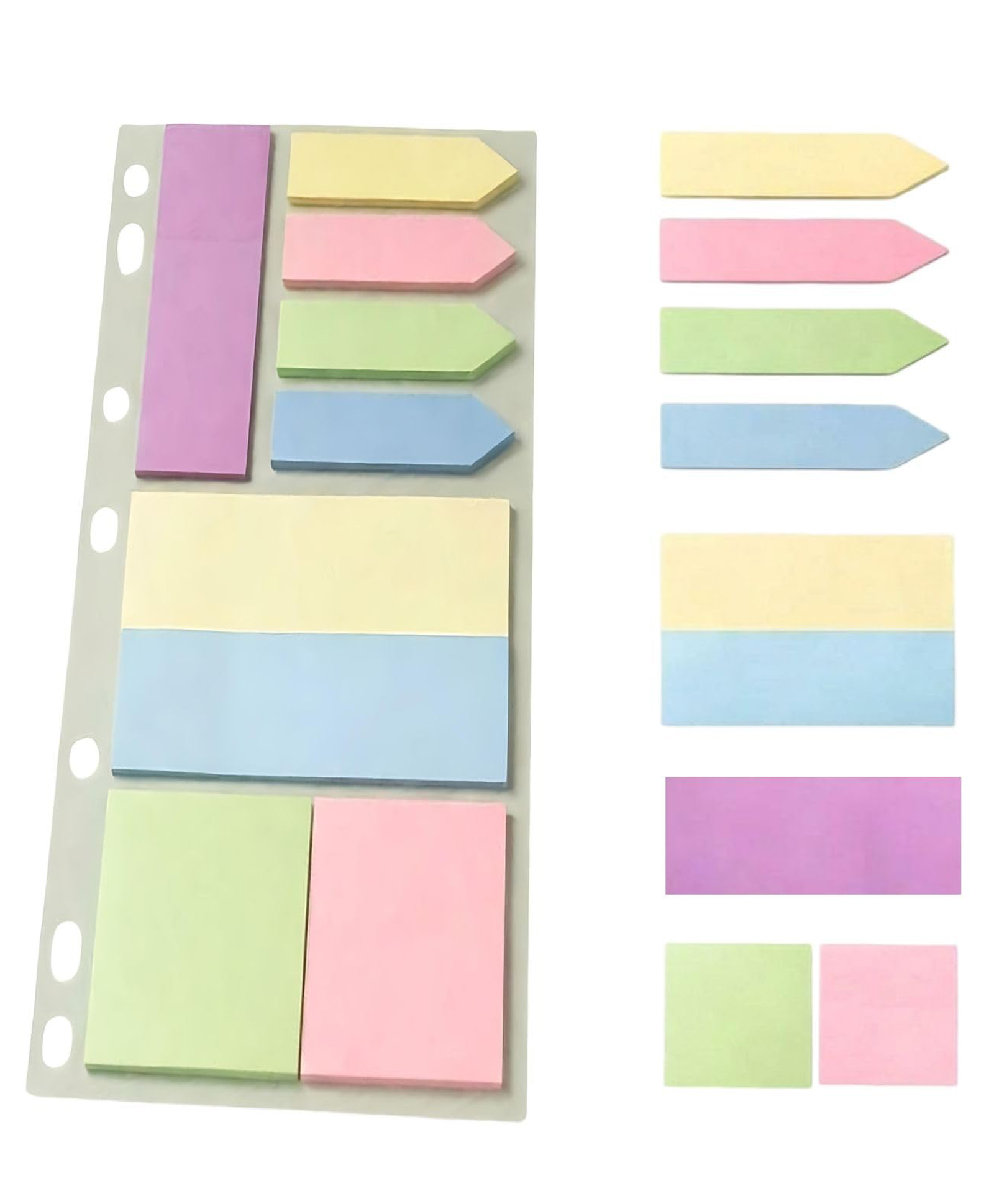 FunBlast Colorful Memo Pad Self-Adhesive Sticky Notes Set of 6 Sheets, 250 Sticky Notes - Multicolor-image-39