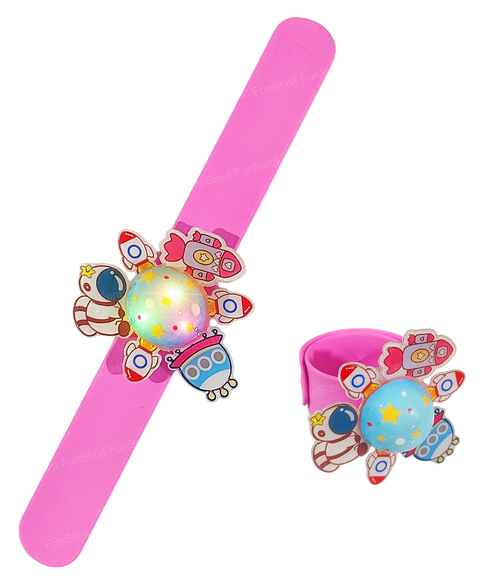 FunBlast Cute Space Theme Wrist Band with Light for Kids Pack of 1 (Random Color)