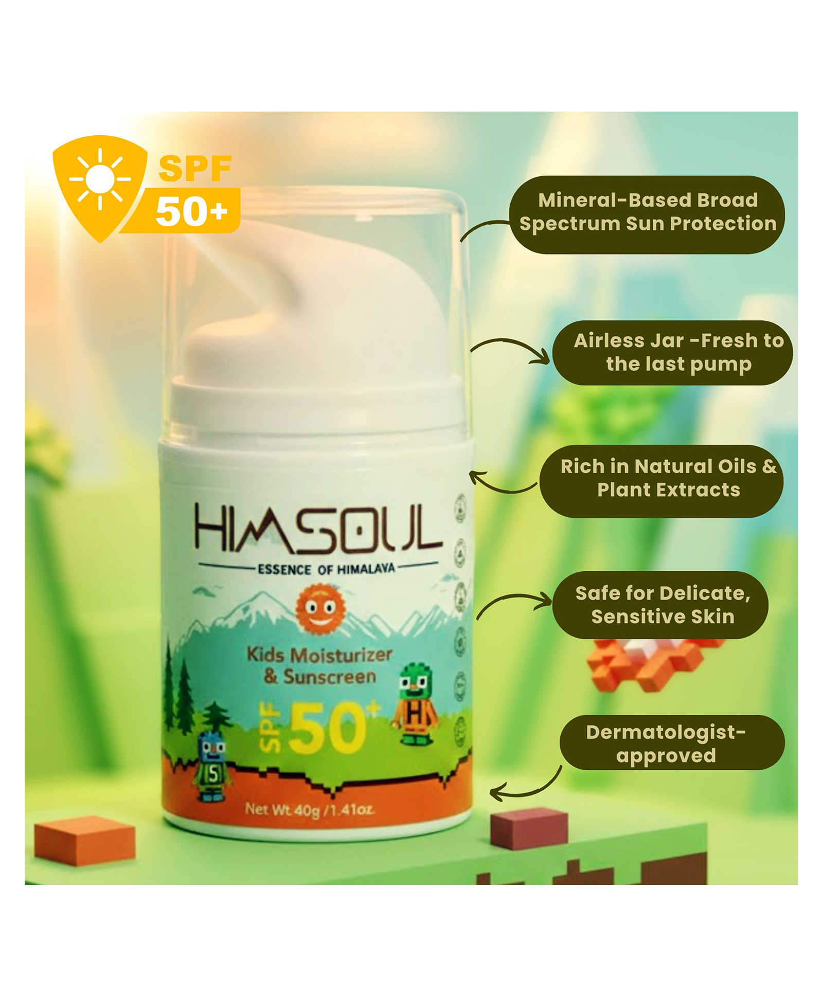 Himsoul Enterprise Kids Moisturizer & Sunscreen Spf 50 - 40 g-image-49