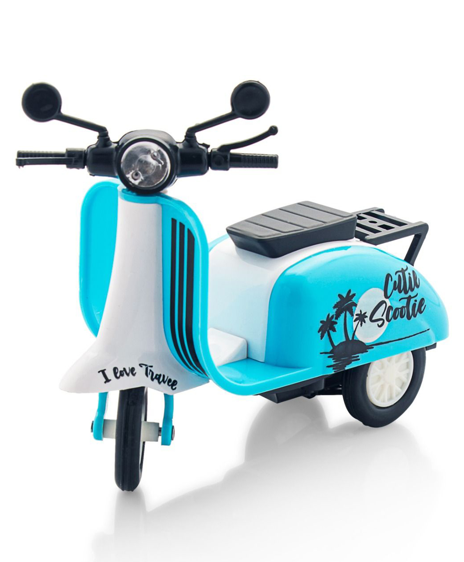 Shinsei Cutie Scooter Pull-Back Scooter Toy for Creative Play & Skill Development - Blue-image-46