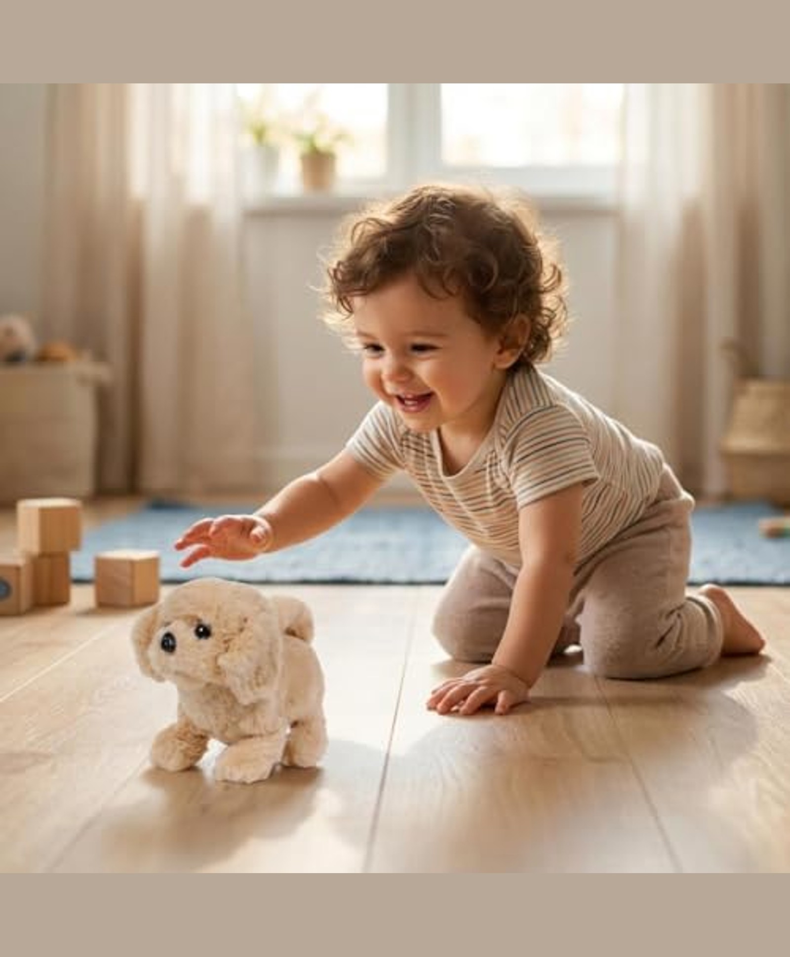 Fuzzbuzz Huggable Cuddly Ms Goldie Walking Dog Stuffed Toy, Soft Toys For Kids, Cute Plushies Purple, Multicolour, 3Y+ | Soft Plush Toy for Kids | Cute, Safe & Gift-Frie-picture-16