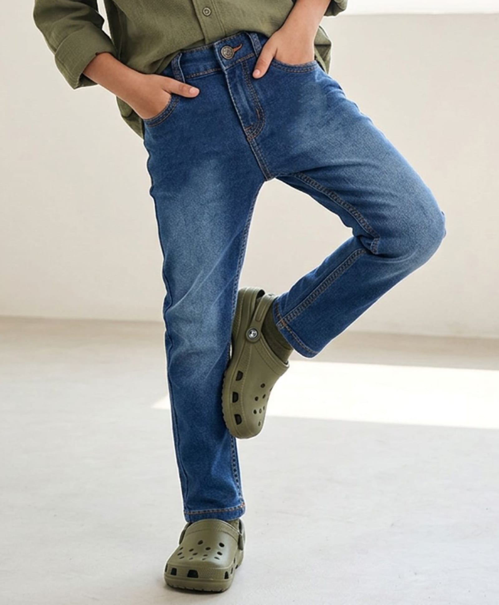 Tales & Stories Denim Woven Washed Jeans - Navy Blue-picture-21