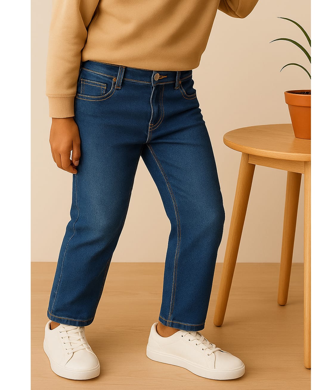 Tales & Stories Denim Woven Mild Washed Jeans - Blue-picture-25