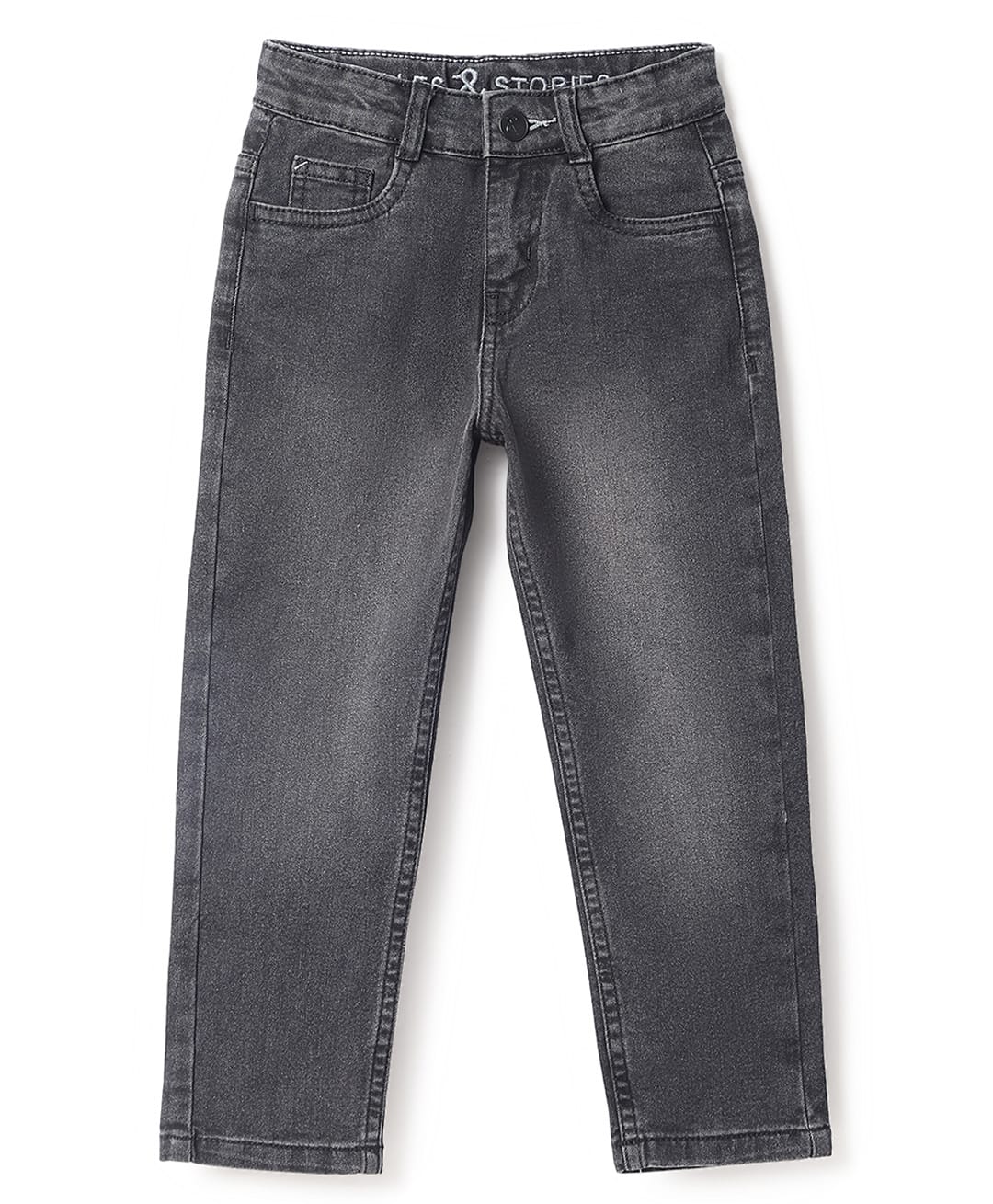Tales & Stories Denim Woven Mild Washed Jeans - Grey-picture-23