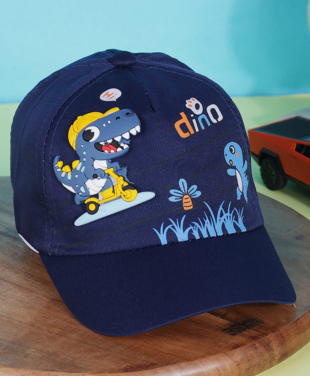 PASSION PETALS Dinosaur Applique Baseball Cap - Blue - Circumference - 46cm