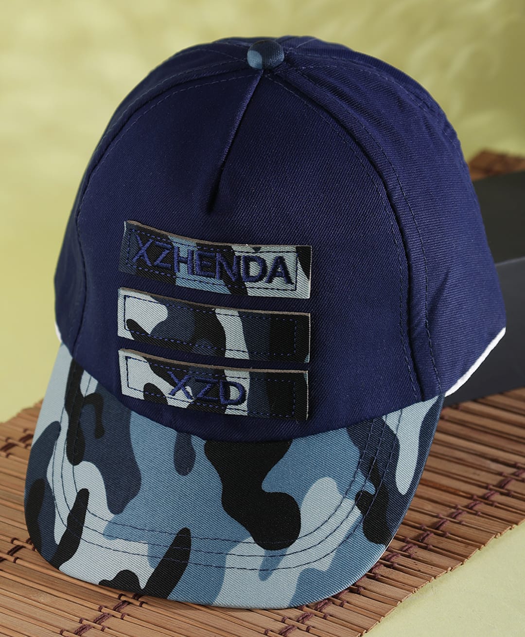 PASSION PETALS Camouflage Printed Baseball Cap - NavyBlue - Circumference - 46cm