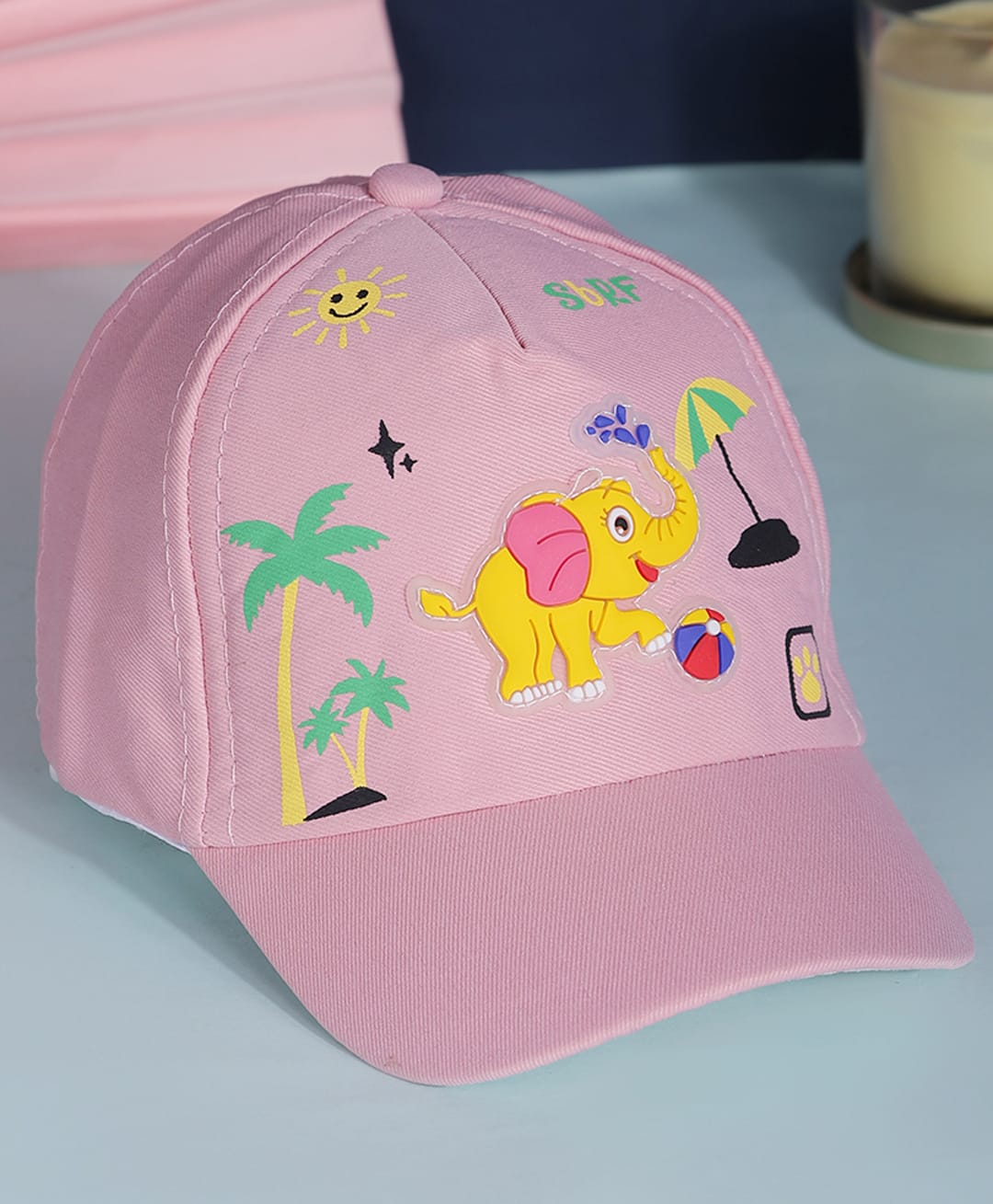 PASSION PETALS Elephant Applique Baseball Cap - Pink - Circumference - 46cm