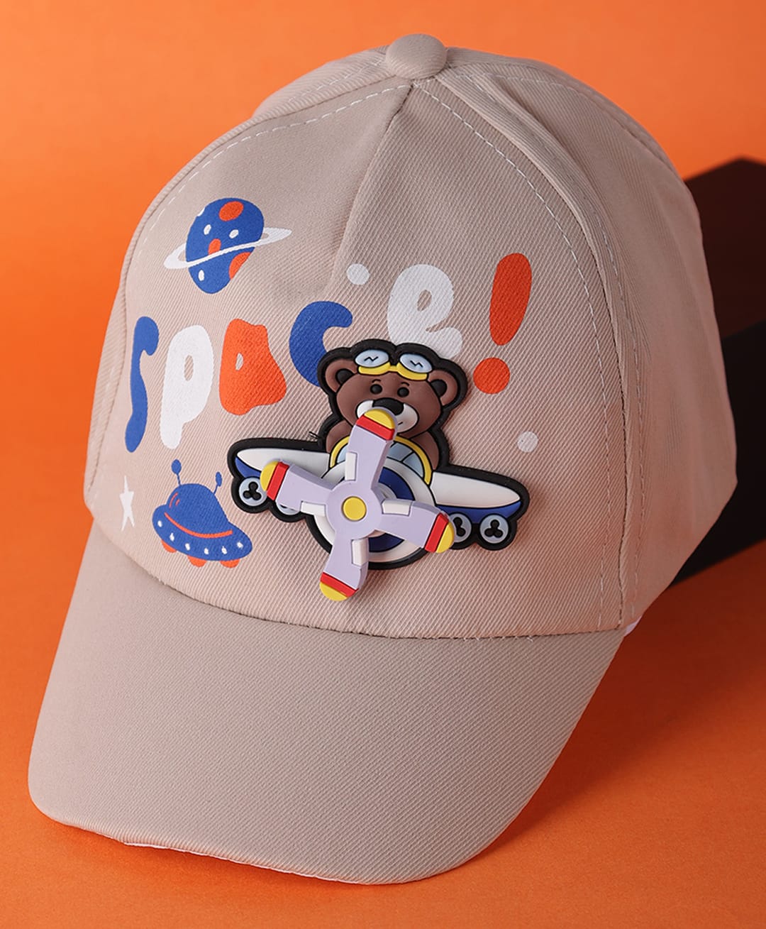 PASSION PETALS Teddy Applique Baseball Cap - Beige - Circumference - 46cm-picture-21