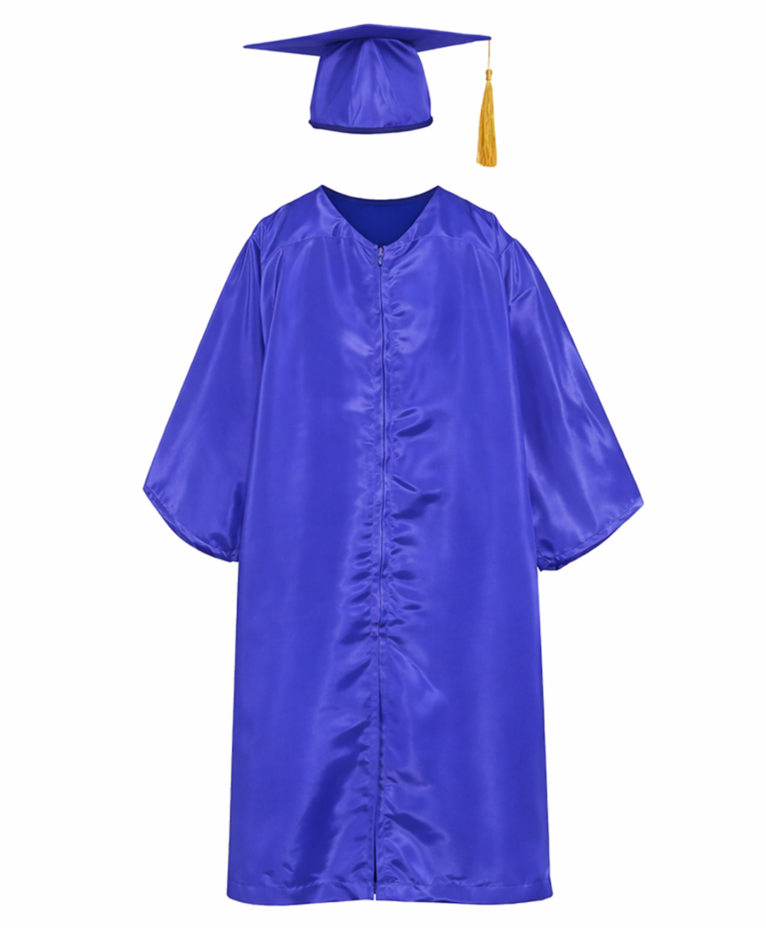 Itsmycostume Full Sleeves Graduation Gown Costume With Cap - Blue