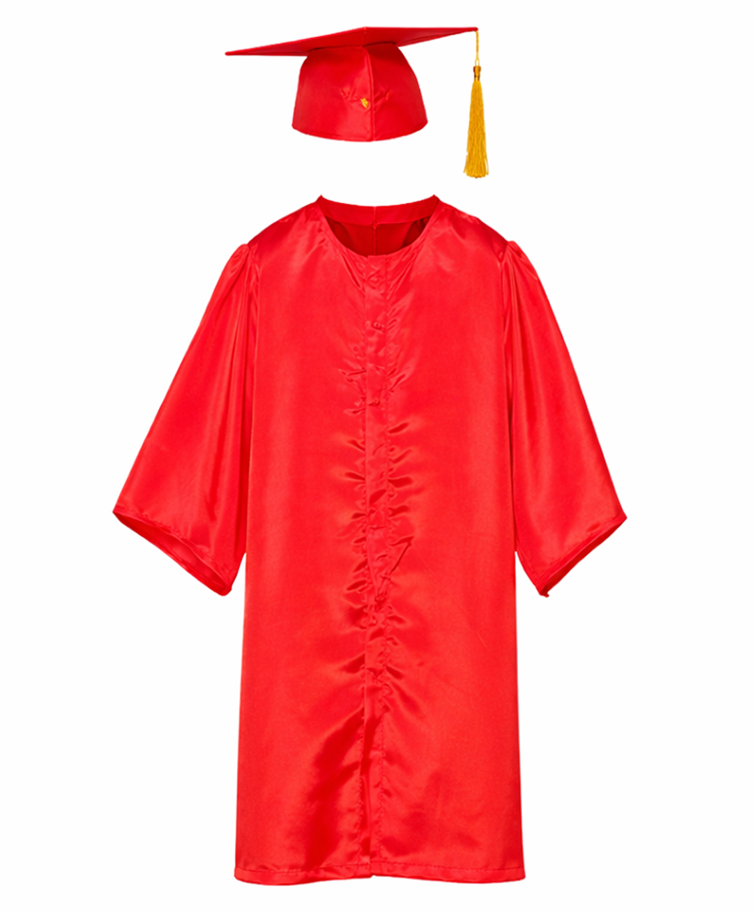 Itsmycostume Full Sleeves Graduation Gown Costume With Cap - Red