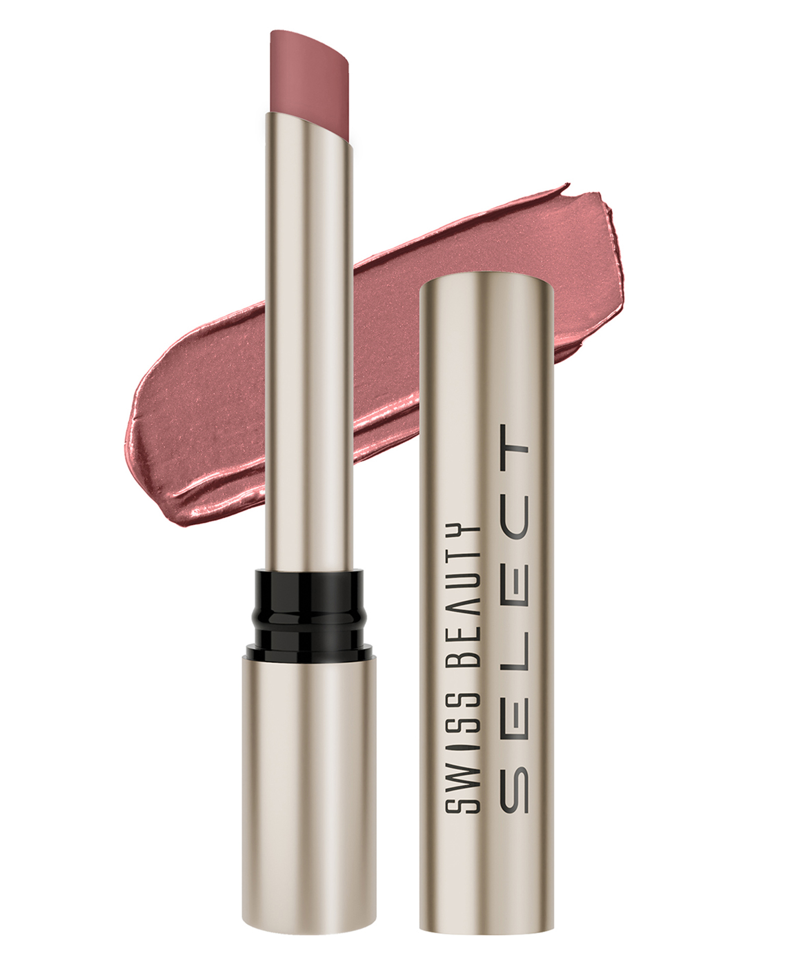 Swiss Beauty Select High On Shine Creamy Lipstick | With Mirror-Shine Finish | Enriched with Vitamin E | 04 Supreme Nude-picture-17