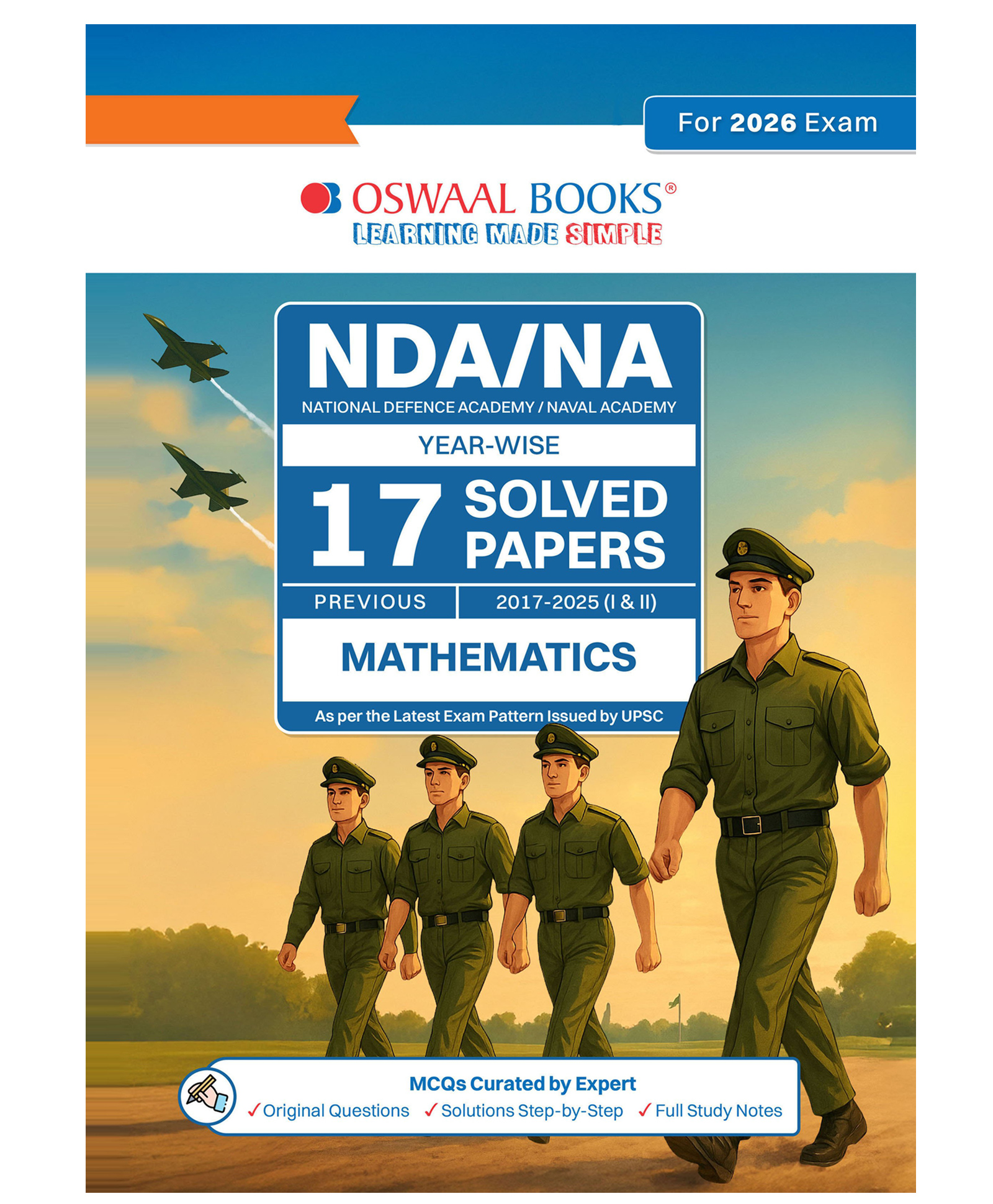 OSWAAL BOOKS NDA-NA (NATIONAL DEFENCE ACADEMY/NAVAL ACADEMY) 17 Previous Solved Papers| Year-wise 2017-2025 (I & II) | Mathematics-picture-18