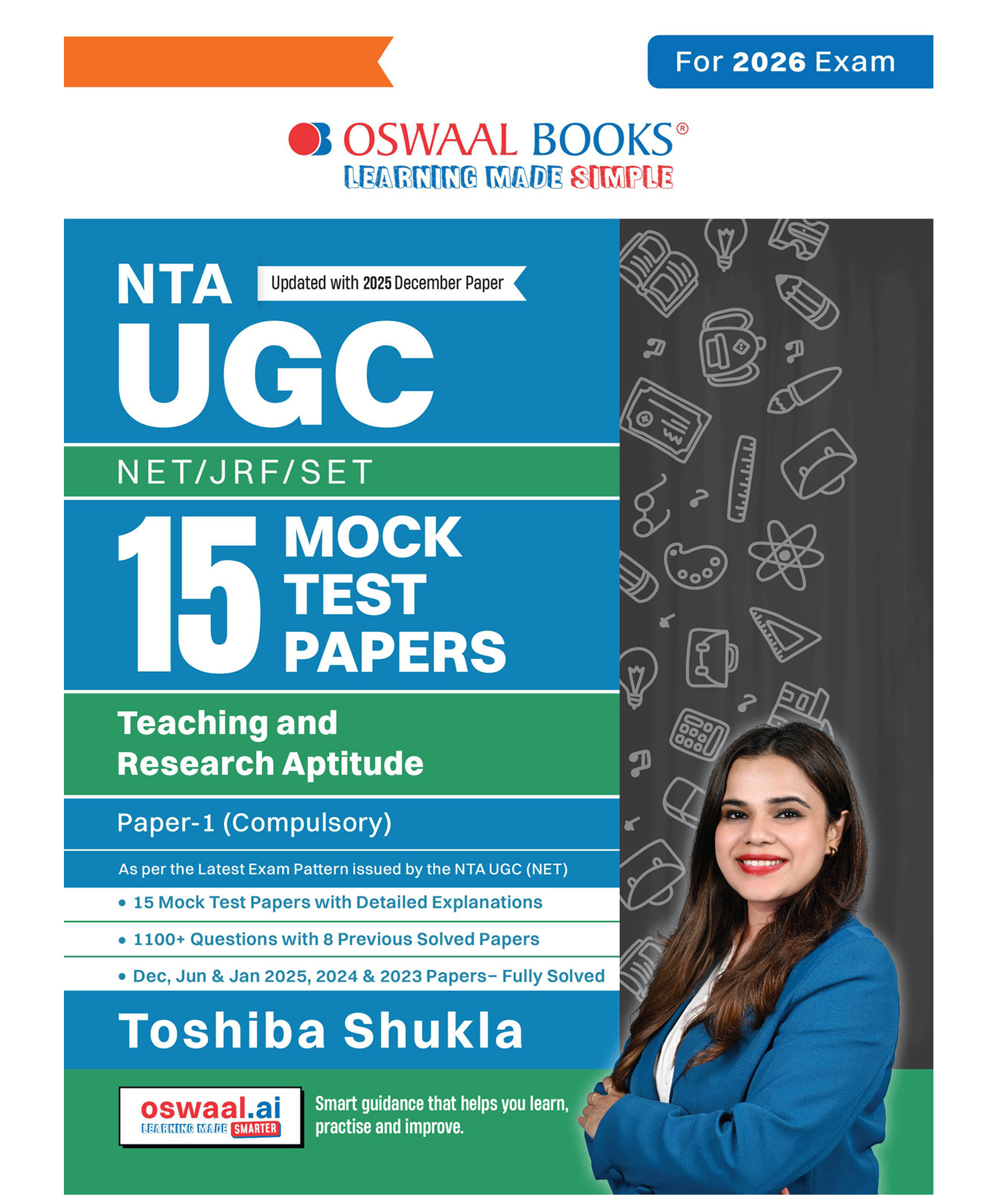 OSWAAL BOOKS NTA UGC NET / JRF / SET Paper-1|15 Mock Test Papers| Teaching & Research Aptitude (Compulsory)| (For 2026 Exam)