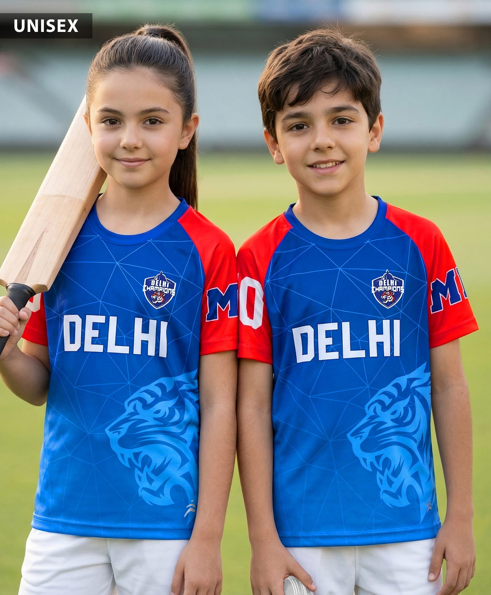 Pine Active Knit Half Sleeves Delhi IPL Jersey Printed T-Shirt - Blue-picture-16