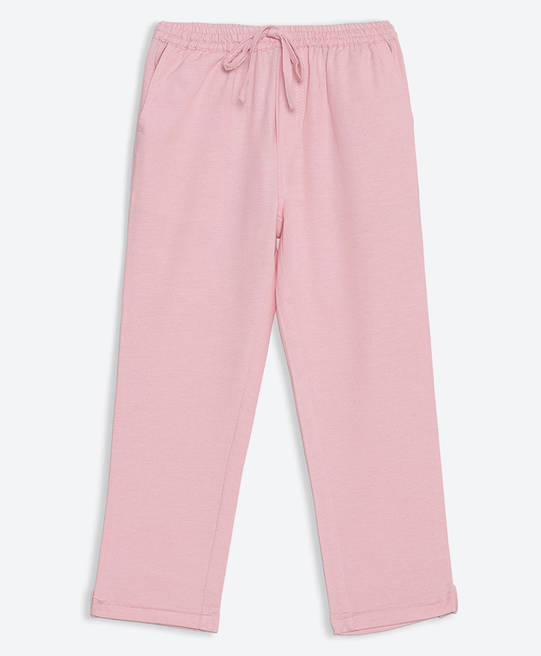 Charkhee Cotton Denim Solid Pant - Light Pink-picture-19