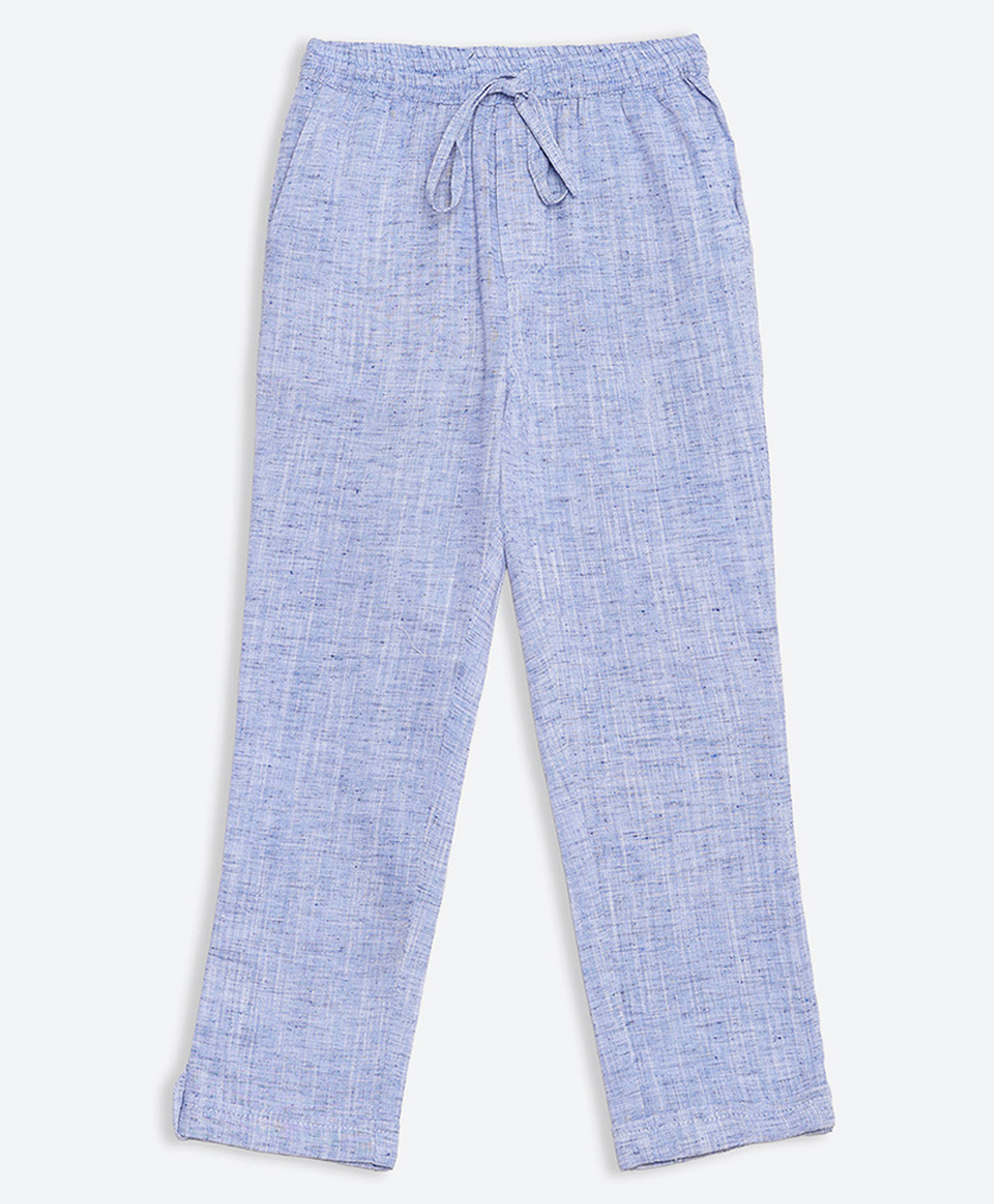 Charkhee Cotton Woven Textured Trouser - Blue-picture-23