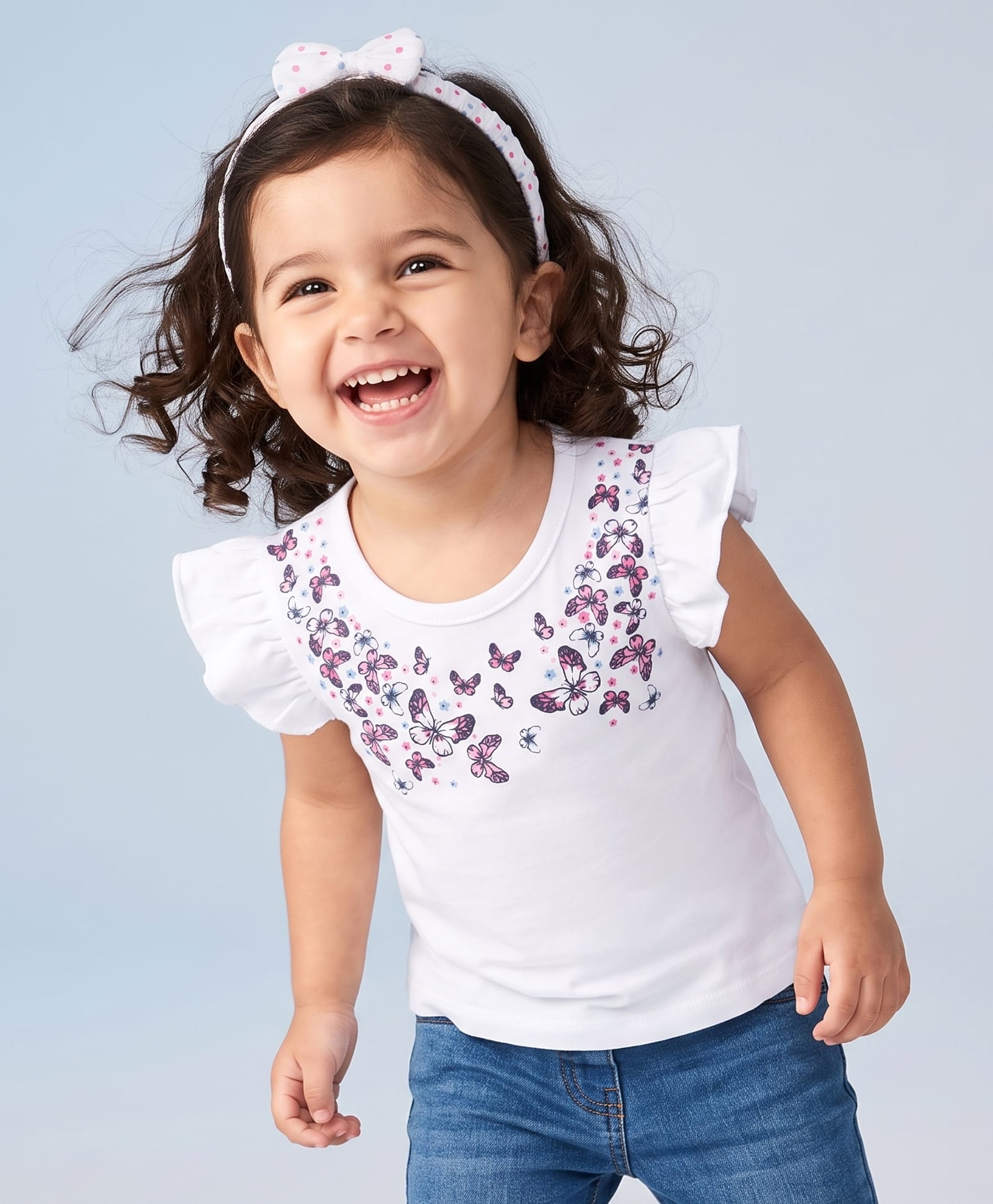 BABYHUG GIRLS HALF SLEEVES TEE WITH EMROIDERY DETAILING-image-20