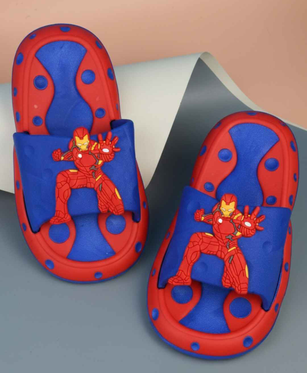 Yellow Bee Marvel Featuring Spiderman Applique Detailed Sliders - Red-picture-13