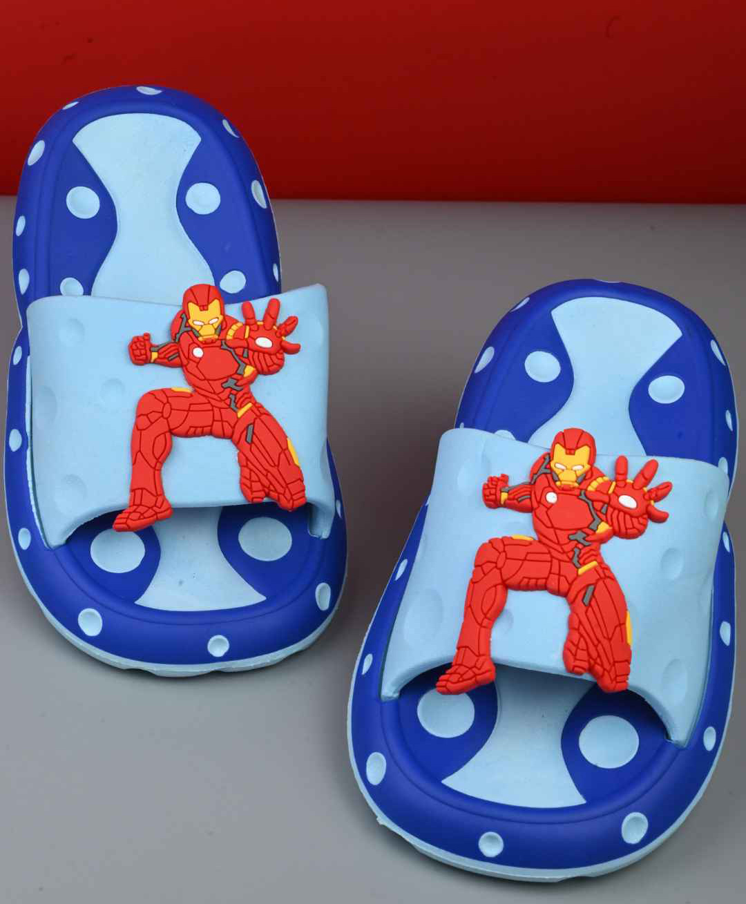 Yellow Bee Marvel Featuring Spiderman Applique Detailed Sliders - Blue-picture-17