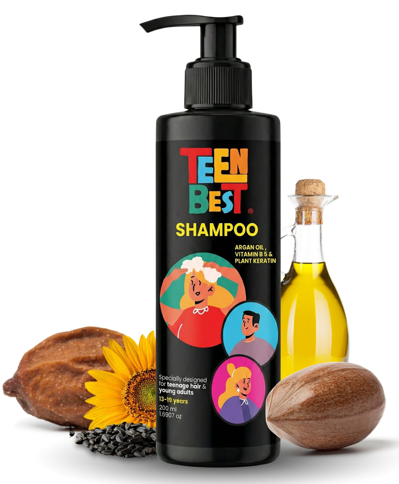 Healthbest Teens Shampoo for Boys & Girls 13-19 Years Gentle Daily Cleanser for Oily & Sweaty Scalp - 200ml-picture-15