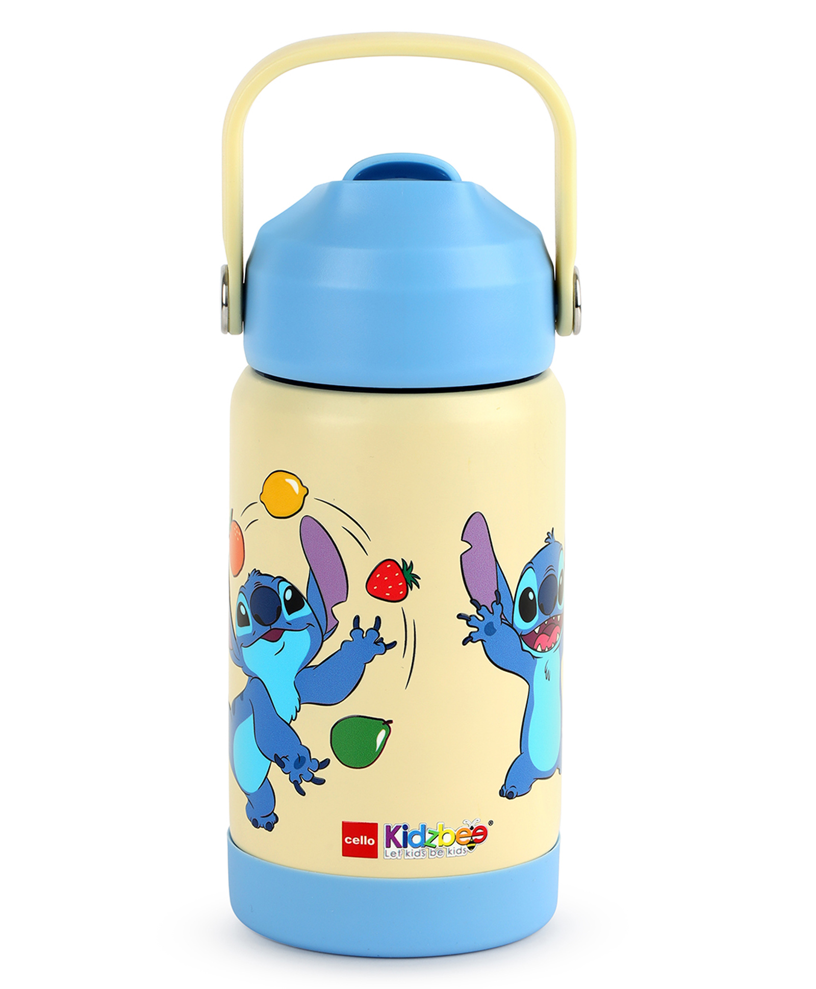 Cello Kidzbee Gen Alpha 3D Stitch Print Insulated Stainless Steel Kids Water Bottle Blue - 370 ml-image-48