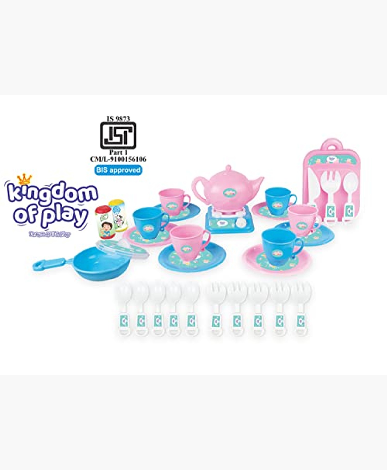 Kingdom Of Play Tea Party role play kitchen set for kids Multicolor 24M+ | Safe & Gift-Friendly-image-44