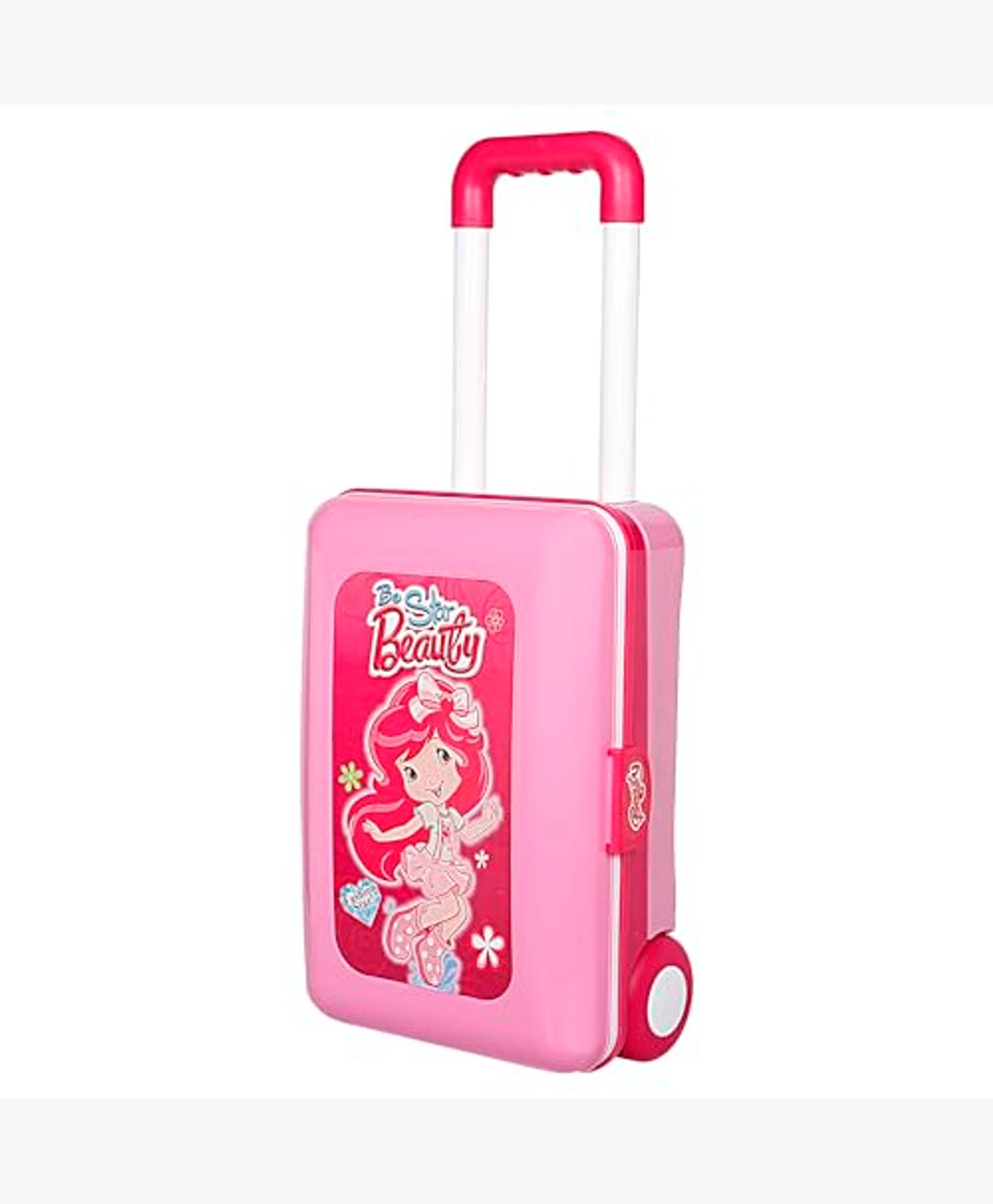 2-in-1 Beauty Set Trolley for Kids, stylish pretend play makeup and salon kit with rolling trolley design, perfect for imaginative role-play and portable fun-image-3