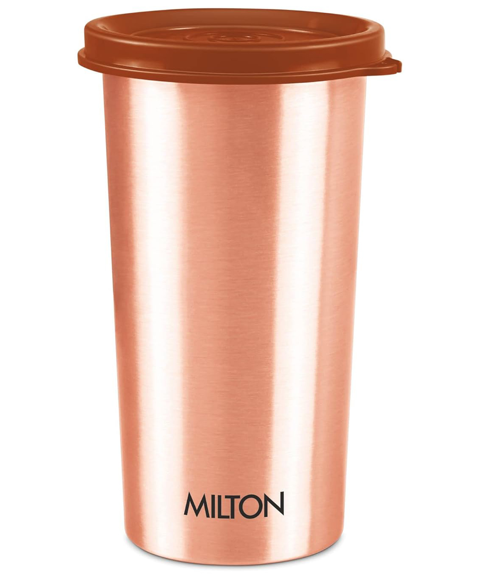 Milton Copper Drinking Water Tumbler with Lid, 1 Piece, 400 ml, Copper | 100% Leak Proof | Office | Gym | Yoga | Home | Kitchen | Hiking | Treking | Travel Tumbler-image-16