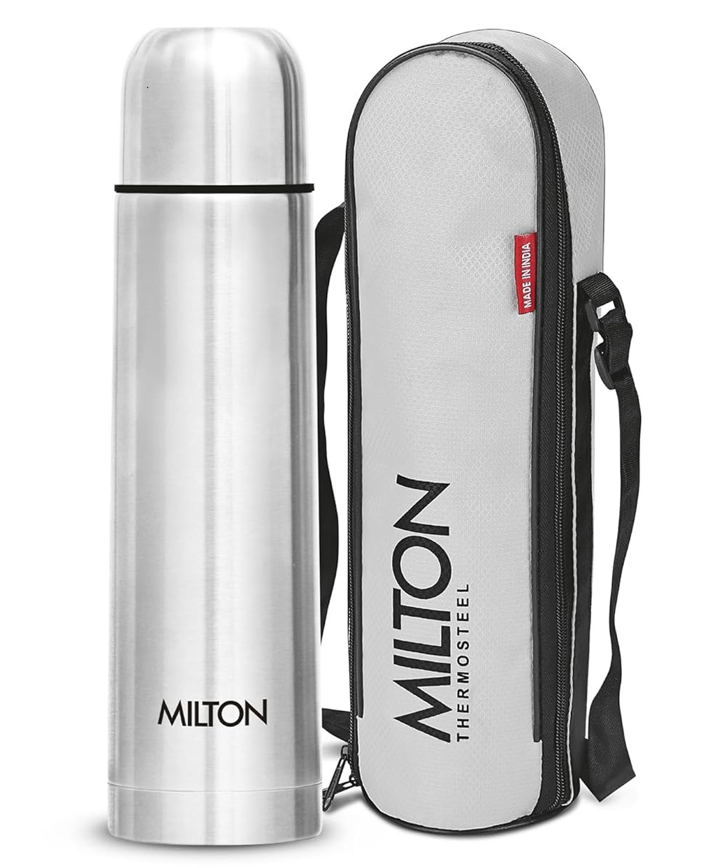 Milton Flip Lid 500 Thermosteel Water Bottle, 24 Hr Hot and Cold I Leak Proof Lid with Jacket, ISI Certified I Vacuum Insulated Silver - 500 ml-image-29
