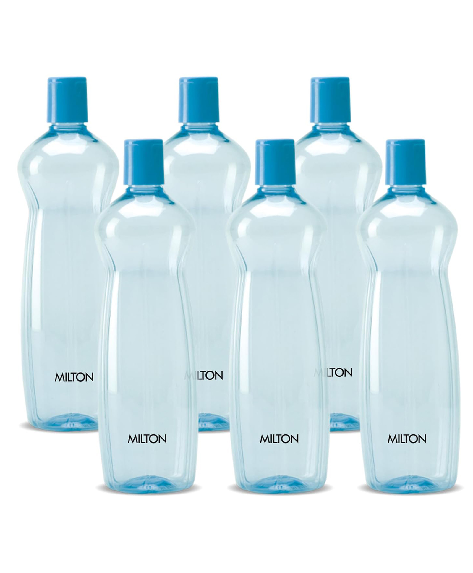 MILTON Pacific Water Bottles, Reusable Plastic Fridge Bottle Set, BPA Free and Leak Proof Bottles for Travel, Work Pack of 6 Blue - 1 Litre Each-image-20