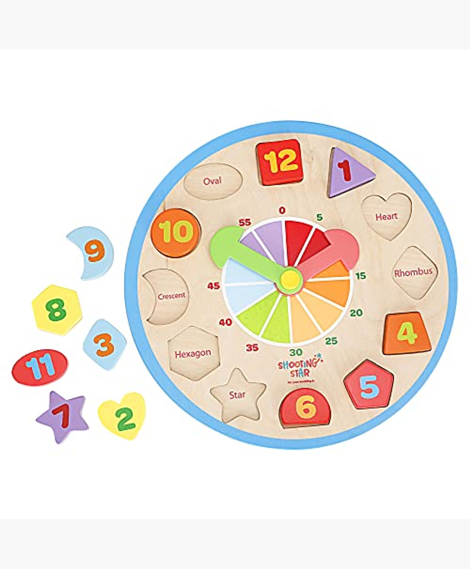 Shooting Star Wooden Clock Chunky Puzzles Multicolour 3Y+ | Safe & Gift-Friendly-image-22