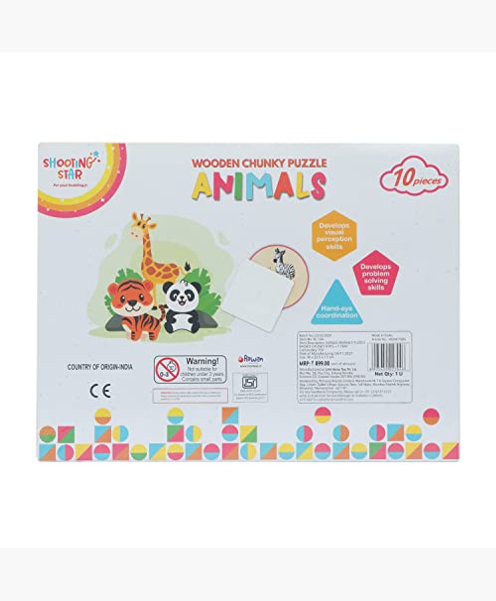 Shooting Star Jungle Animals Puzzle Raised Chunky Multicolour 3Y+ | Safe & Gift-Friendly-picture-34