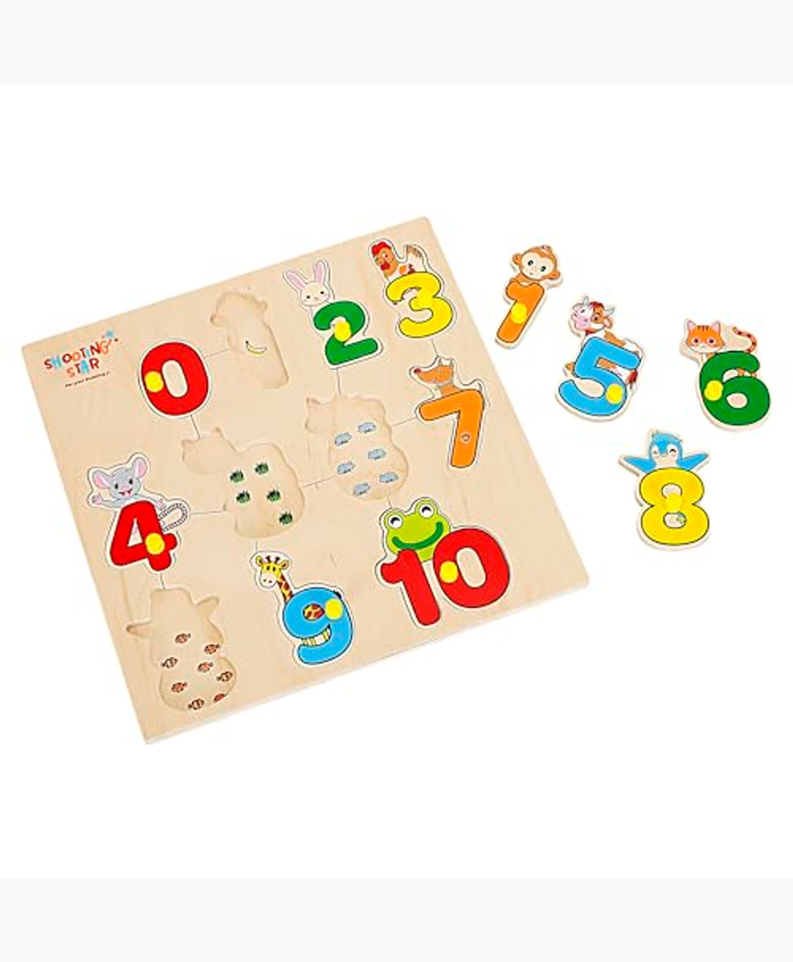 Shooting Star Wooden Chunky Number Puzzle, 3Y+, Multicolour | Safe & Gift-Friendly-picture-23