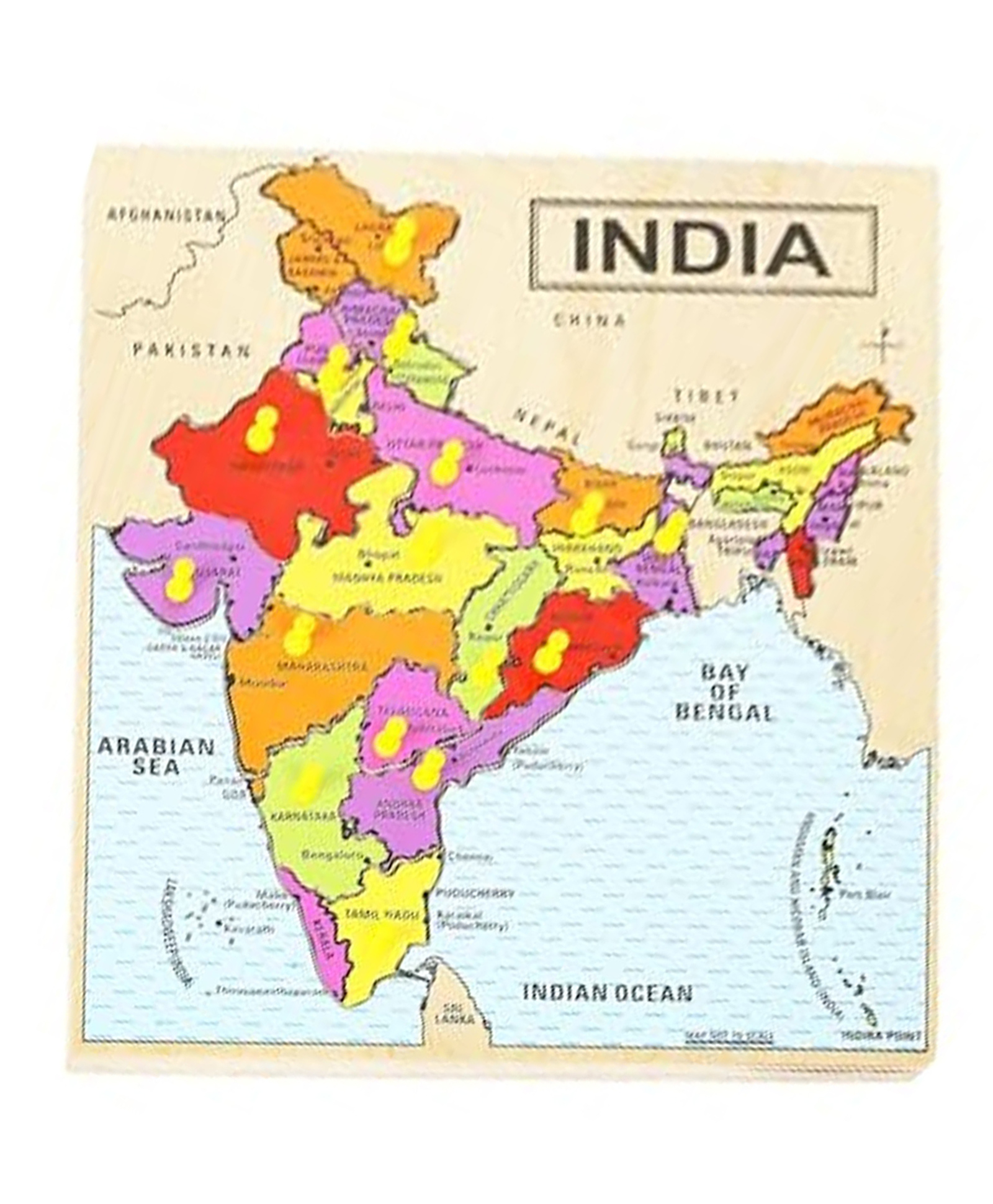 Shooting Star Wooden Chunky Puzzle India Map, 5Y+ | Safe & Gift-Friendly-picture-21