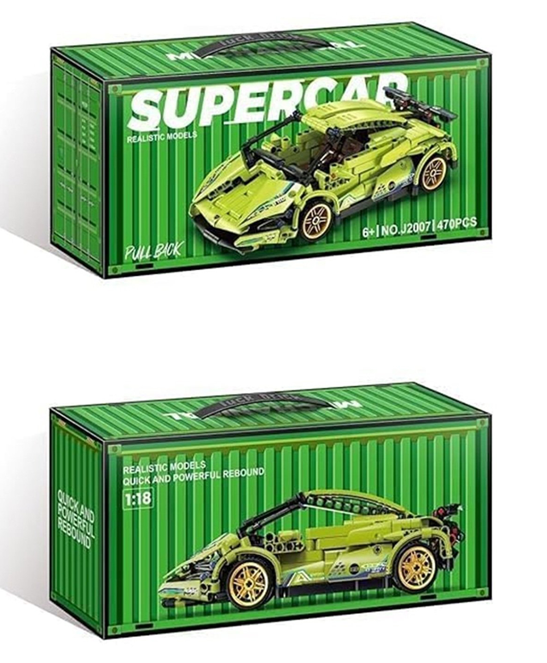 AKN TOYS Supercar Building Blocks Toy for Kids Pull-Back Sports Car Model , 1:18 Realistic Technic Racing Car Kit , Construction Set 470pcs - PACK OF 1 - ( COLOR MAY VARY )-image-33