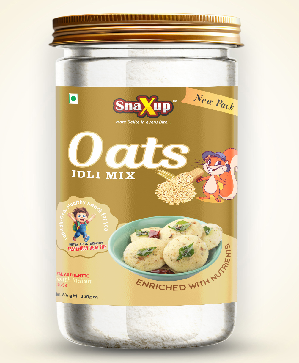 SnaXup Soft & Healthy Breakfast Instant Oats Idli Mix - 650 g-image-2