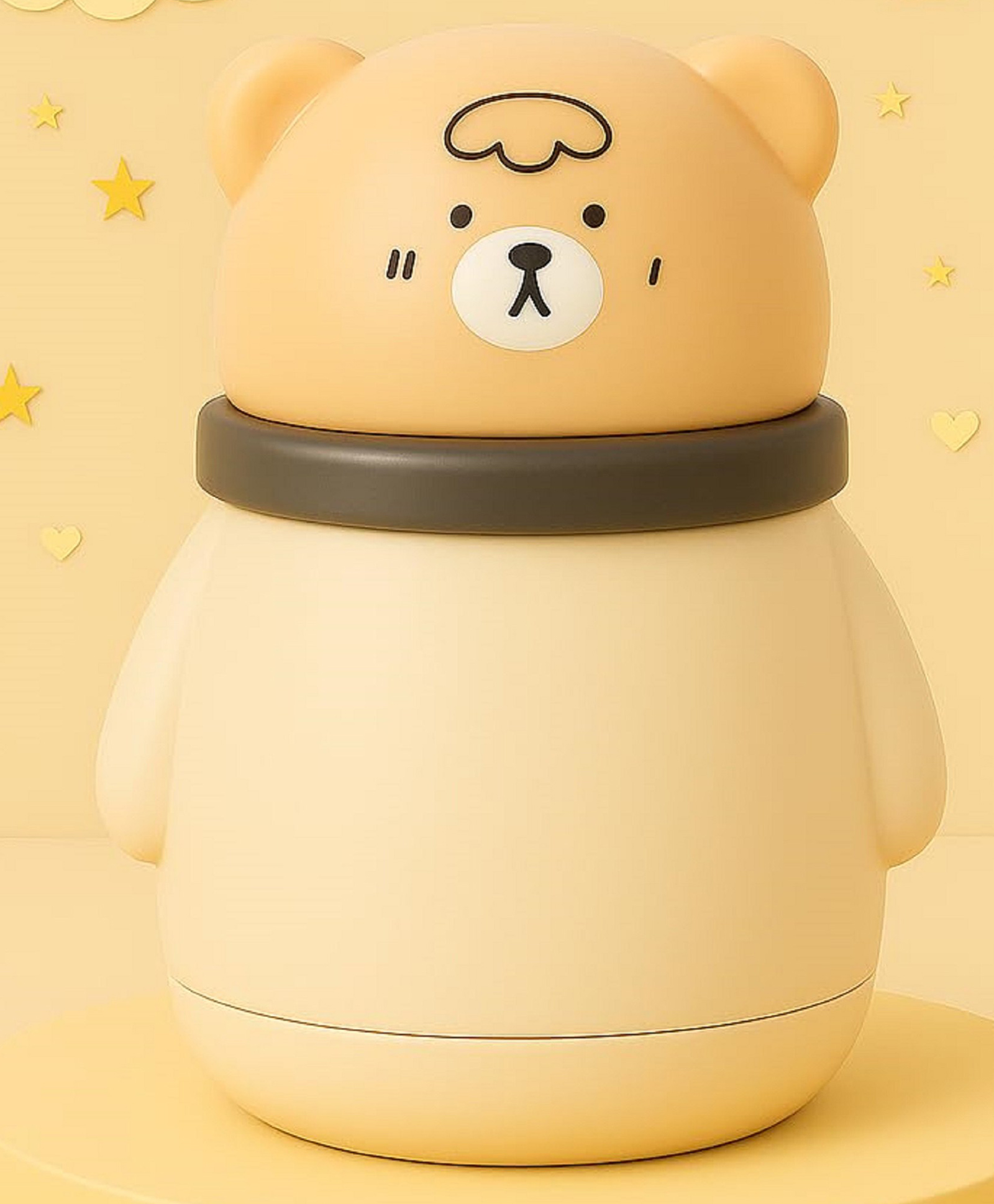 The Cheeky Kidzz Baby Portable Skin Care Powder Puff With Box Holder Cute Cartoon Container For New Born & Kids Face And Body (BEIGE)-picture-12