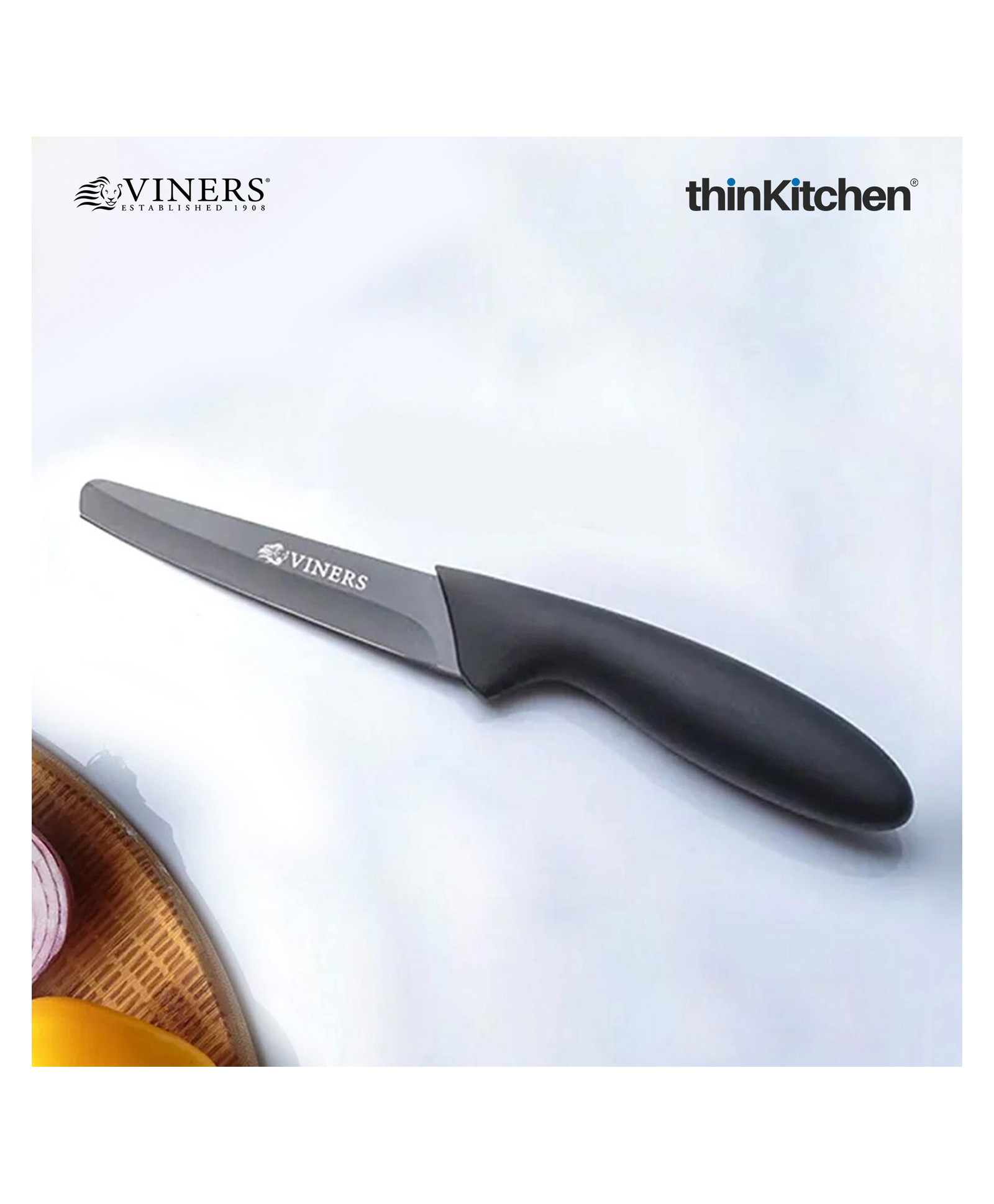 Viners Premium International 6" Santoku Stainless Steel Knife with Soft Grip Handle | Non-Stick Coating | Sharp Kitchen Knife for Slicing Meat, Fish, Vegetables-picture-12