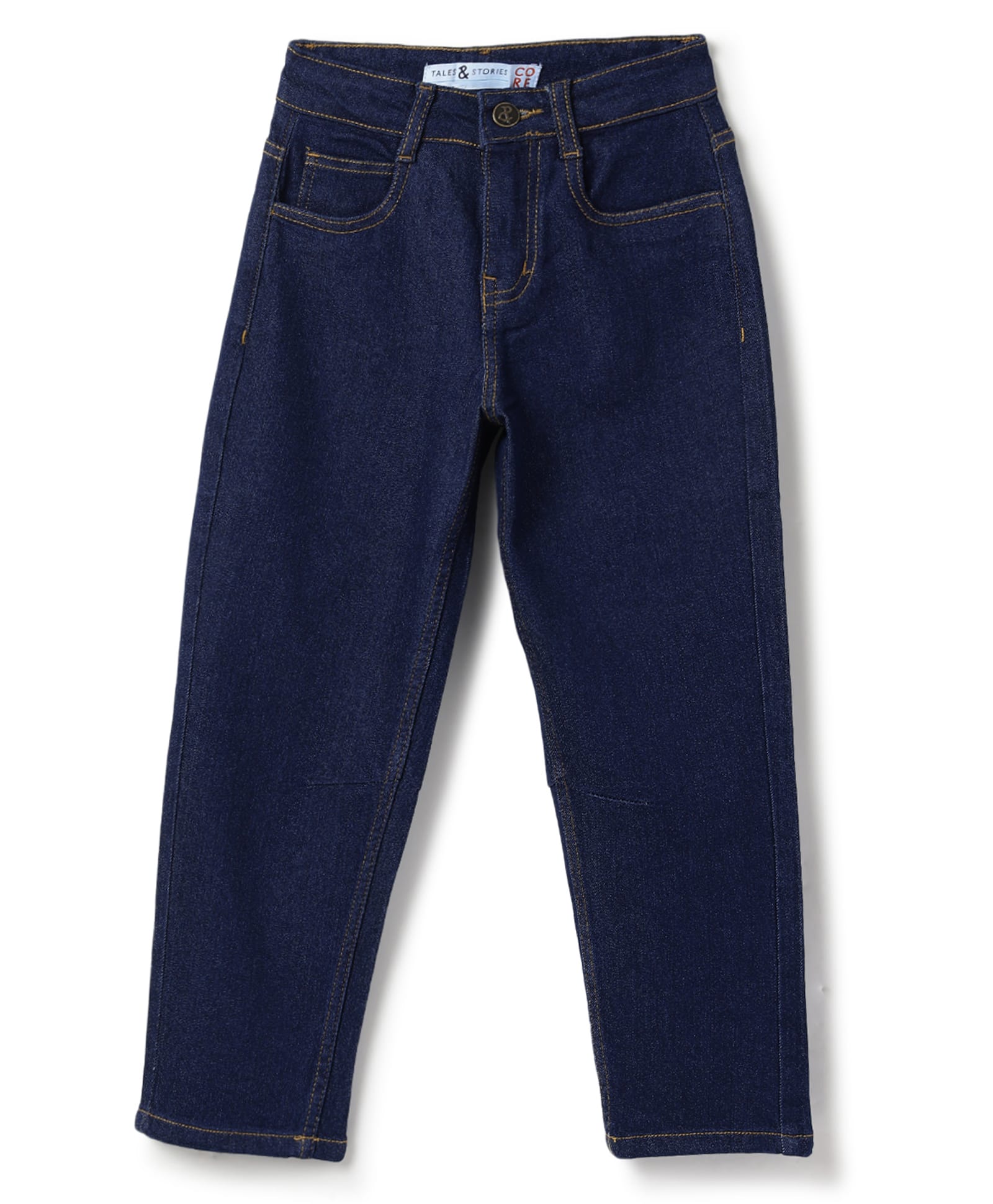 Tales & Stories Denim Woven Solid Jeans - Navy Blue-picture-40
