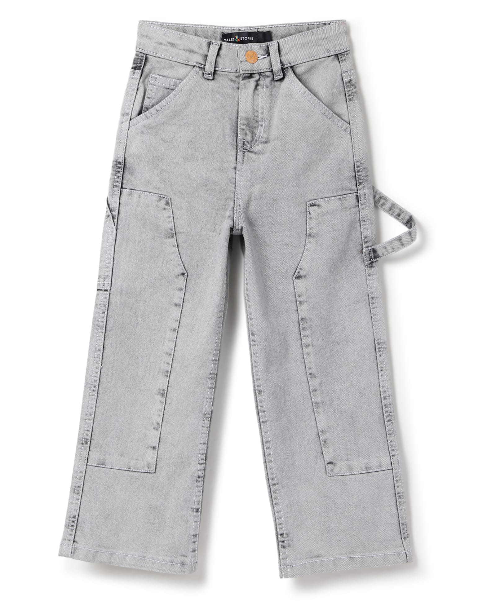 Tales & Stories Denim Woven Washed Jeans - Grey-image-14