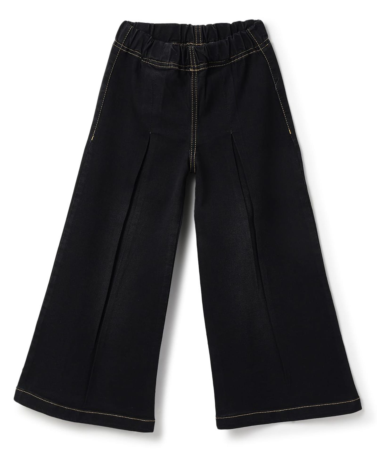 Tales & Stories Denim Woven Solid Flared Jeans - Black-picture-29