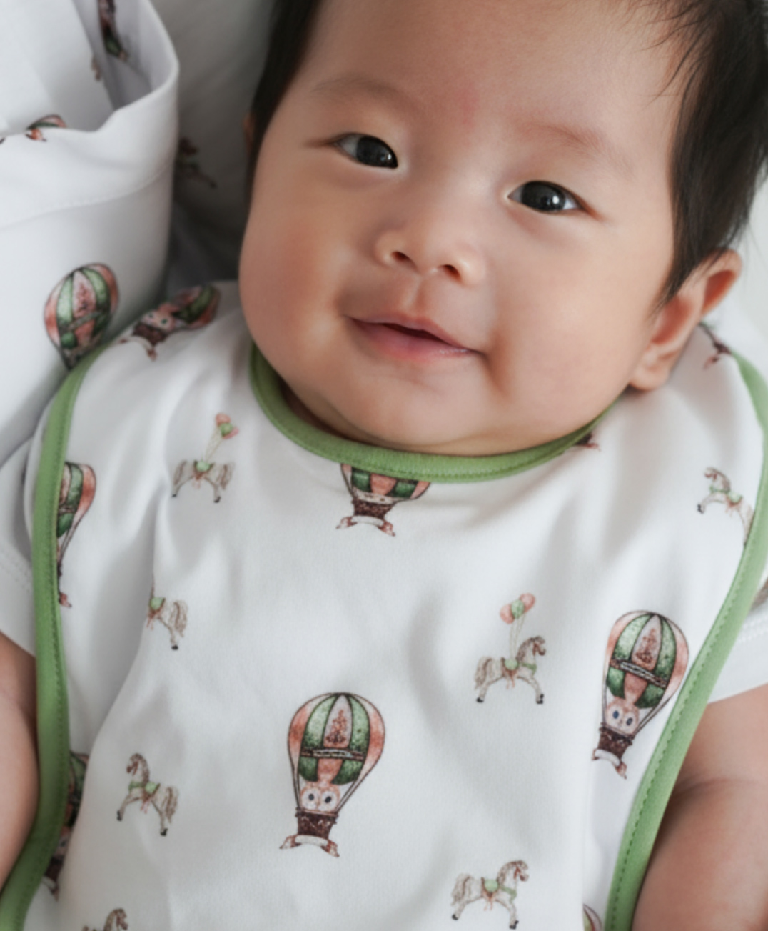 The Plush Club Owl Voyage Baby Bib - Green-picture-33