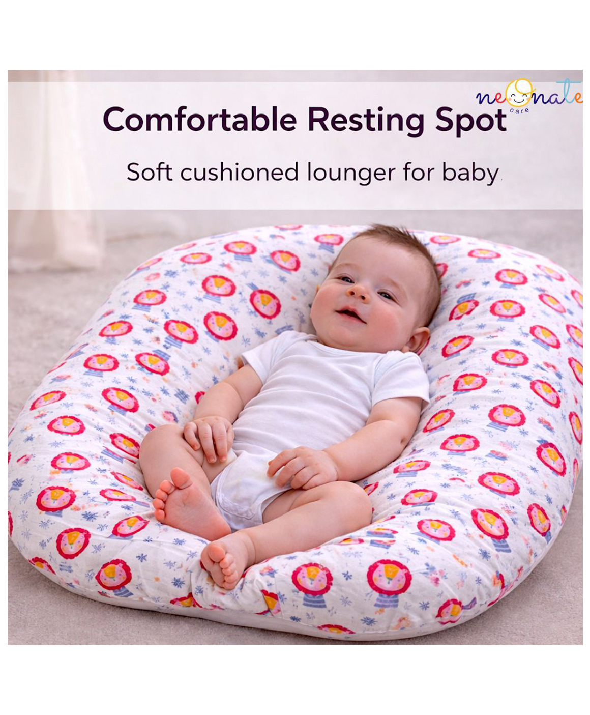 NeonateCare Baby Nest Soft Lounger for Newborns and Infants- Beige color-picture-41