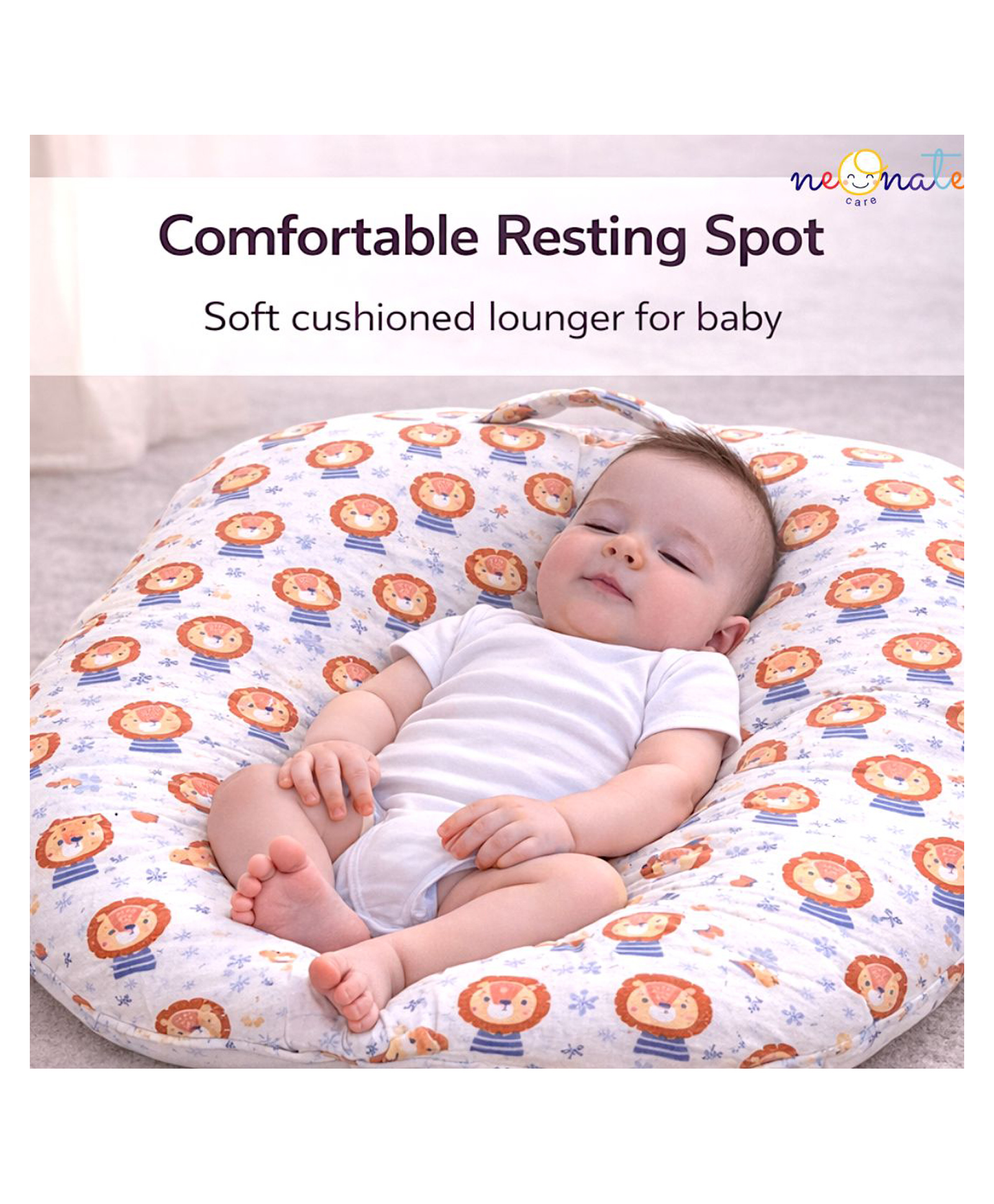 NeonateCare Baby Nest Soft Lounger for Newborns and Infants - Blue-picture-37