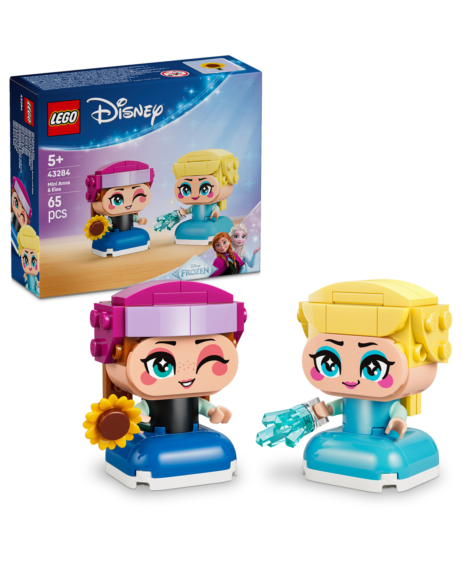 LEGO | Disney Frozen Mini Anna & Elsa 2 Brick-Built Frozen Toy Characters 65 Pieces- 43284-picture-12