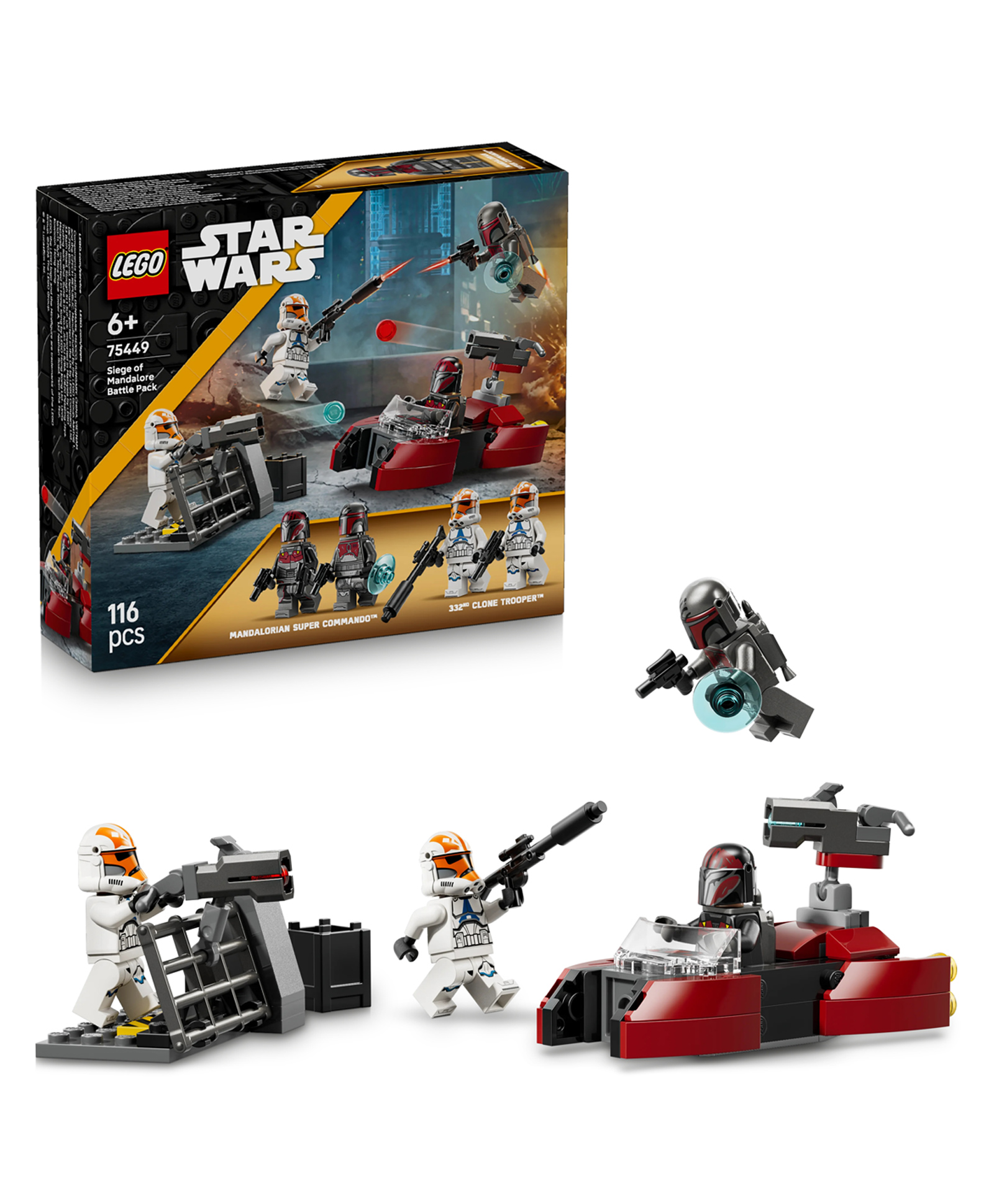 LEGO Star Wars Siege of Mandalore Battle Pack - Toy Building Set with 4 LEGO Minifigures 116 pieces- 75449-picture-22