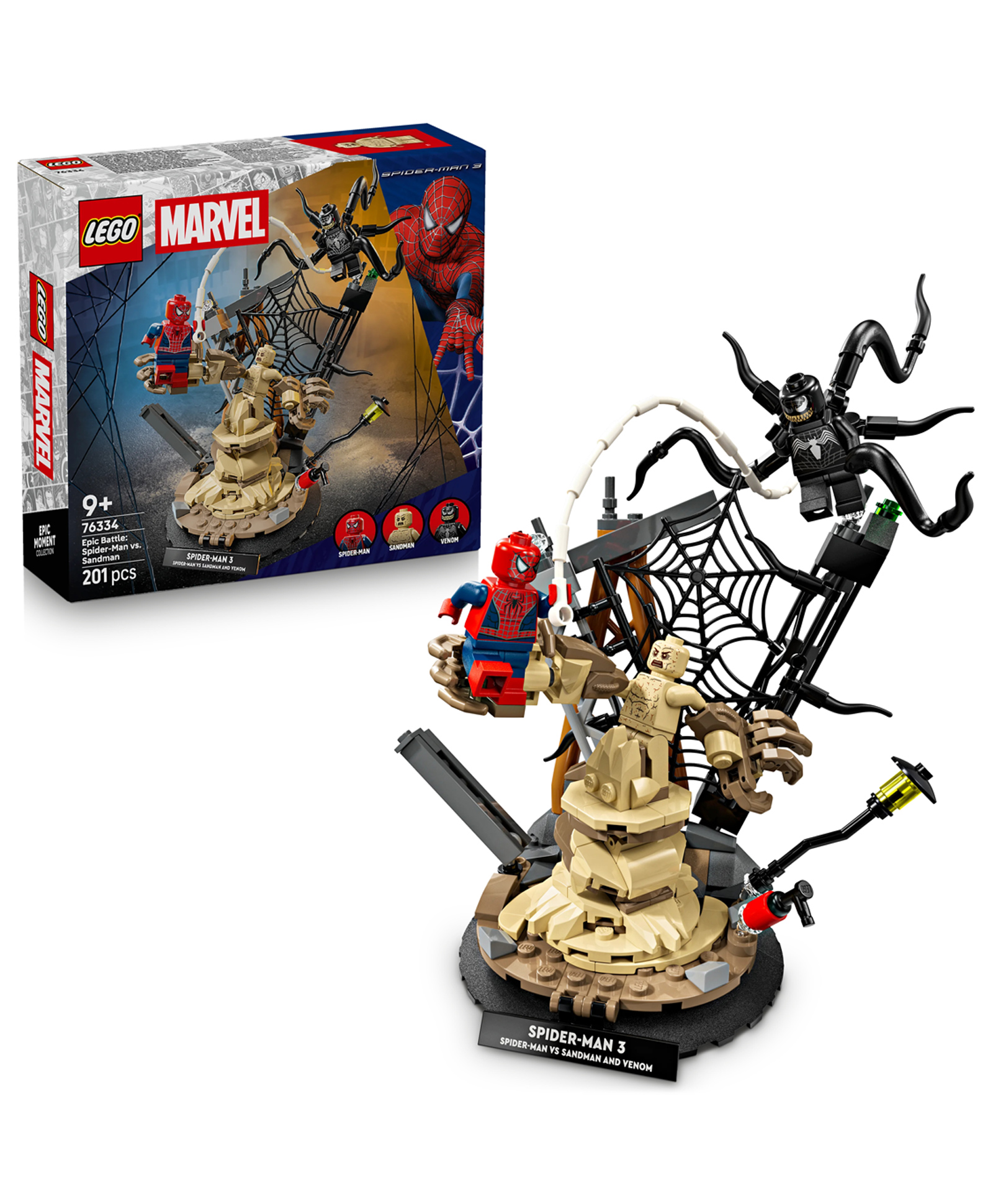 LEGO | Marvel Epic Battle: Spider-Man vs. Sandman and Venom Super Hero Building Toy 201 Pieces- 76334-picture-13