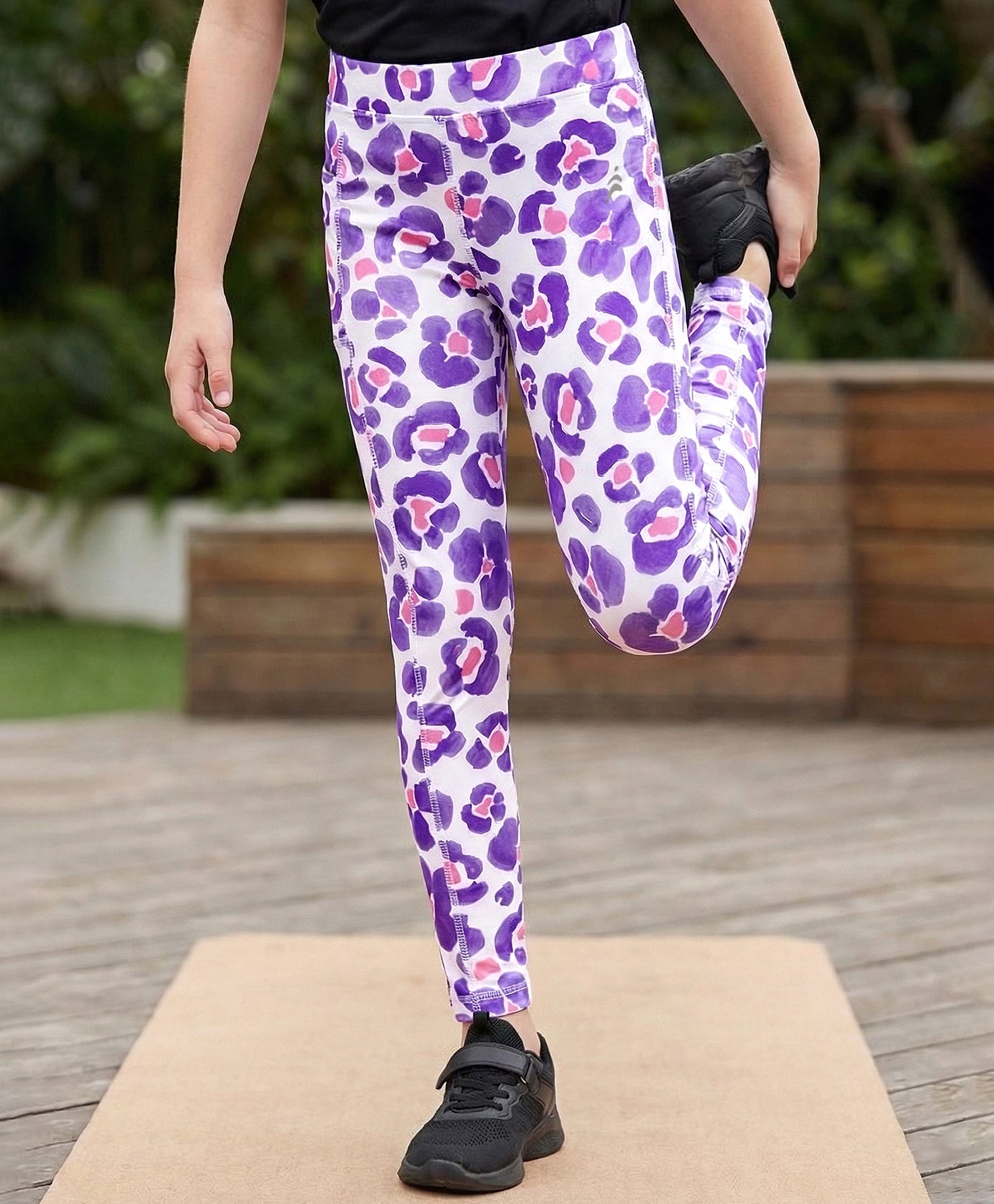 Pine Active Knit Full Length Printed Leggings - Lavender-picture-26