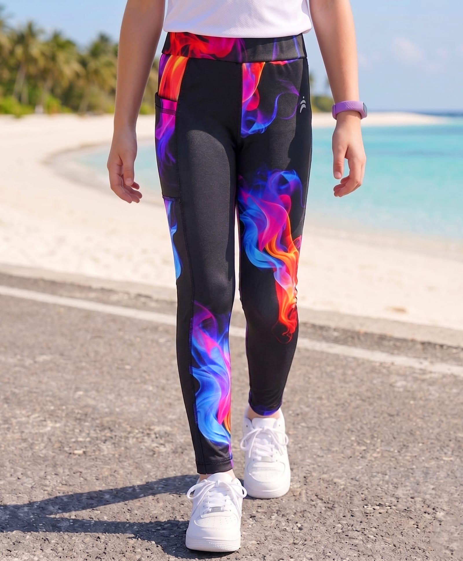 Pine Active Knit Full Length Printed Leggings - Black-picture-28