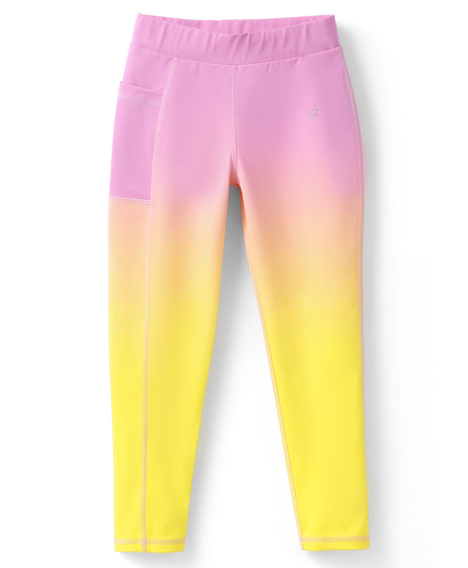 Pine Active Knit Full Length Leggings With Ombre Effect - Pink-picture-16